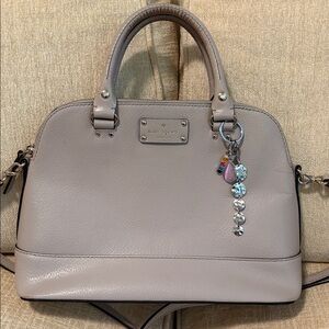 Kate Spade Gray Handbag with Charm